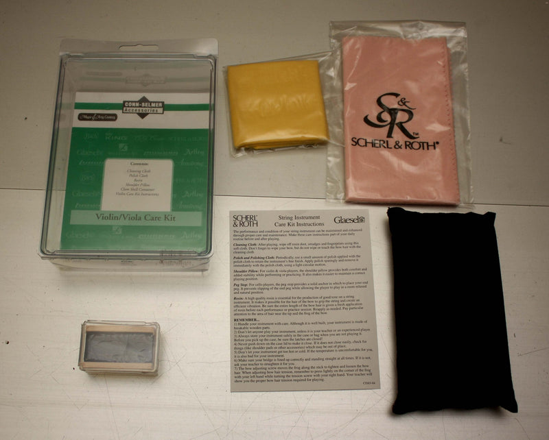 Conn-Selmer Violin/Viola care kit Rosin, Polish cloth, shoulder pillow