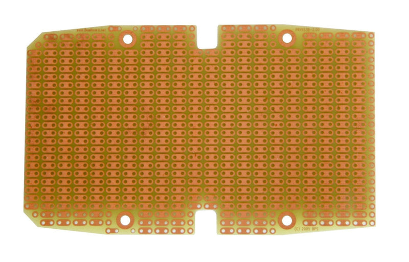 PR1553B ProtoBoard for 1553B Box, 2-Hole Pads, 1 Sided PCB, 2.60 x 4.30 in (66 x 109.2 mm)
