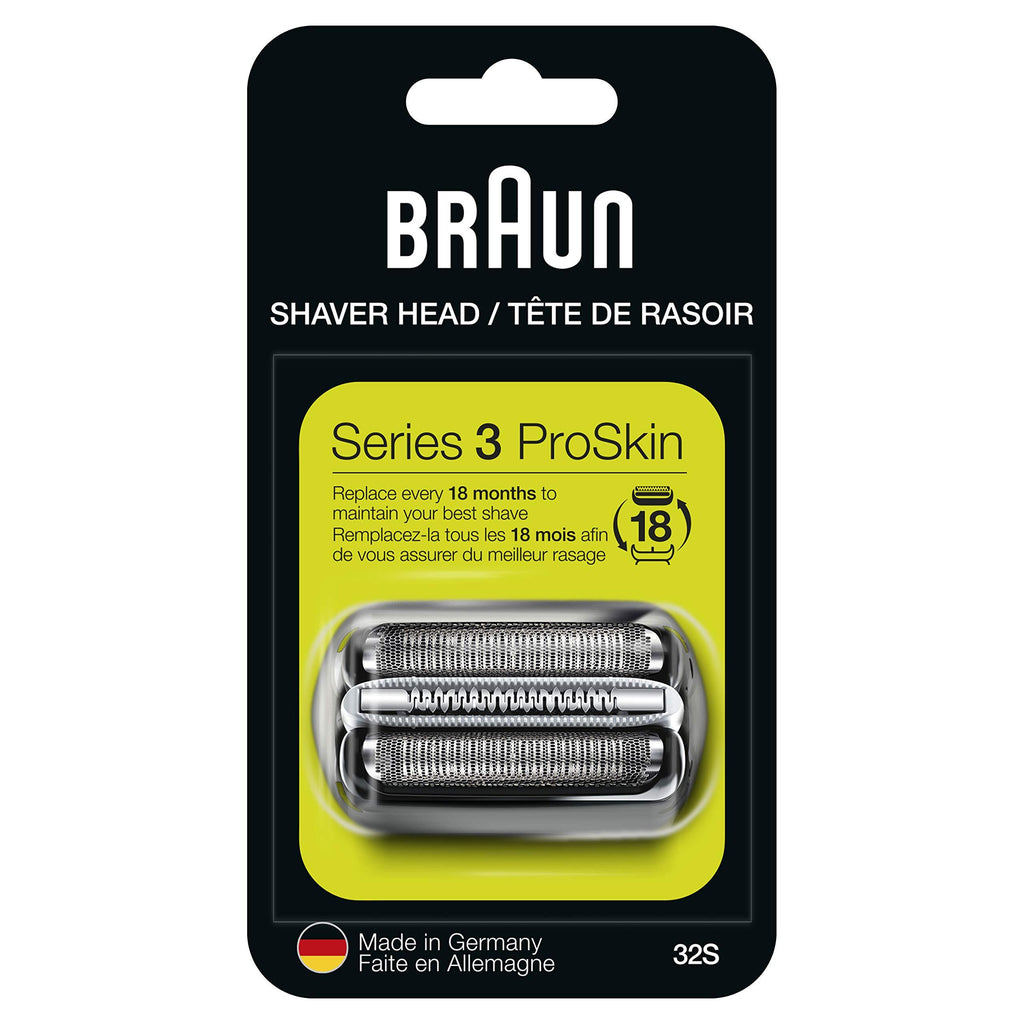 Braun Series 3 32S Foil & Cutter Replacement Head, Compatible with Models 3000s, 3010s, 3040s, 3050cc, 3070cc, 3080s, 3090cc