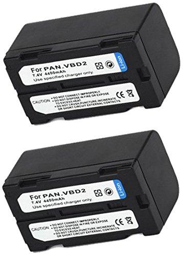 ValuePack (2 Count): Digital Replacement Camera and Camcorder Battery for Panasonic VW VBD2, VBD1 - Includes Lens Pouch