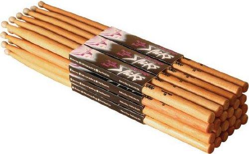 On-Stage American Hickory 5A Nylon Tip Drumsticks, 12 Pairs