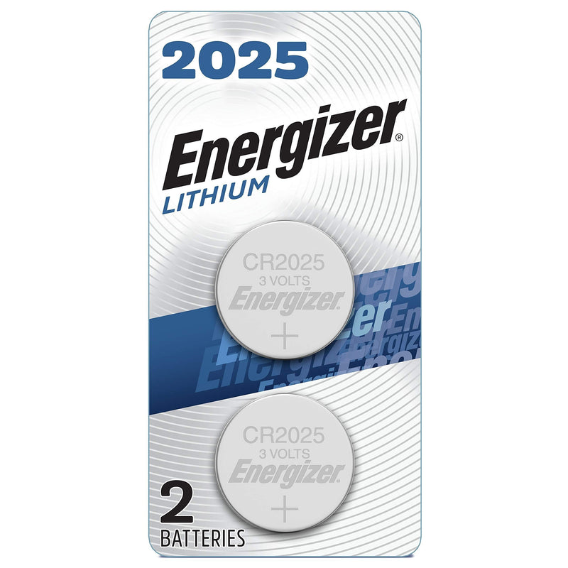Energizer CR2025 Battery, 3V Lithium Coin Cell 2025 Batteries (2 Battery Count) - Packaging May Vary 2 Count