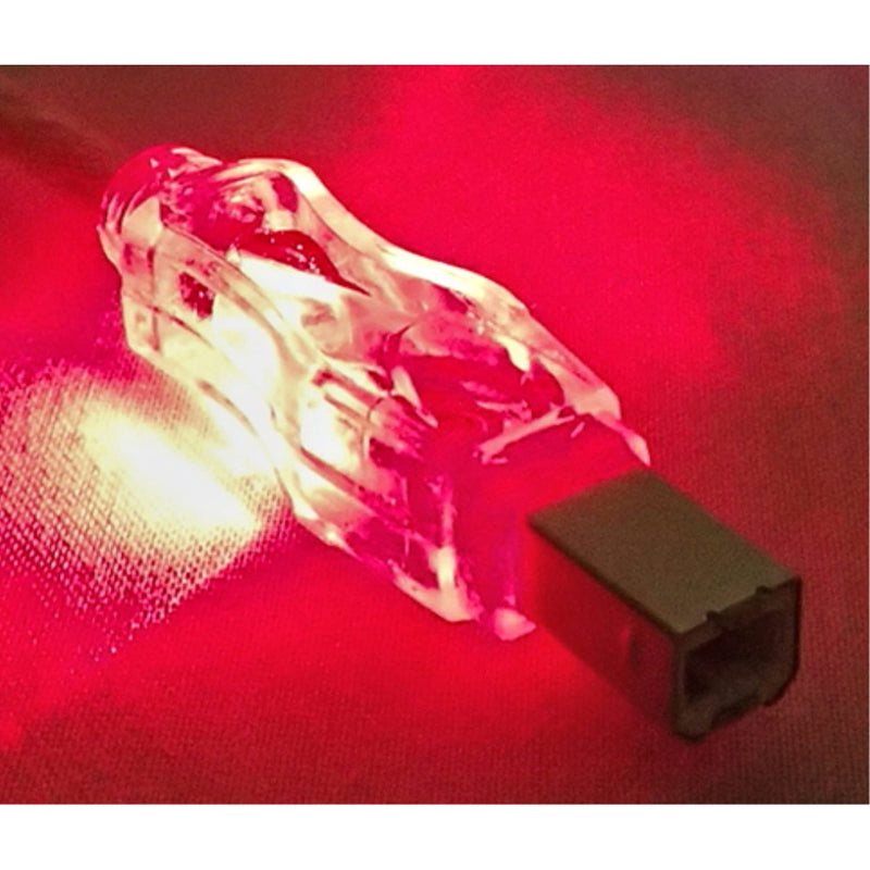 QVS 3-Feet USB 2.0 Translucent Lighted Cable with Red LEDs (CC2209C-03RDL)
