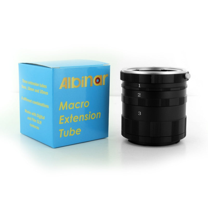 Albinar Macro Extension Tube Set for Canon EOS SLR Film and Digital Cameras