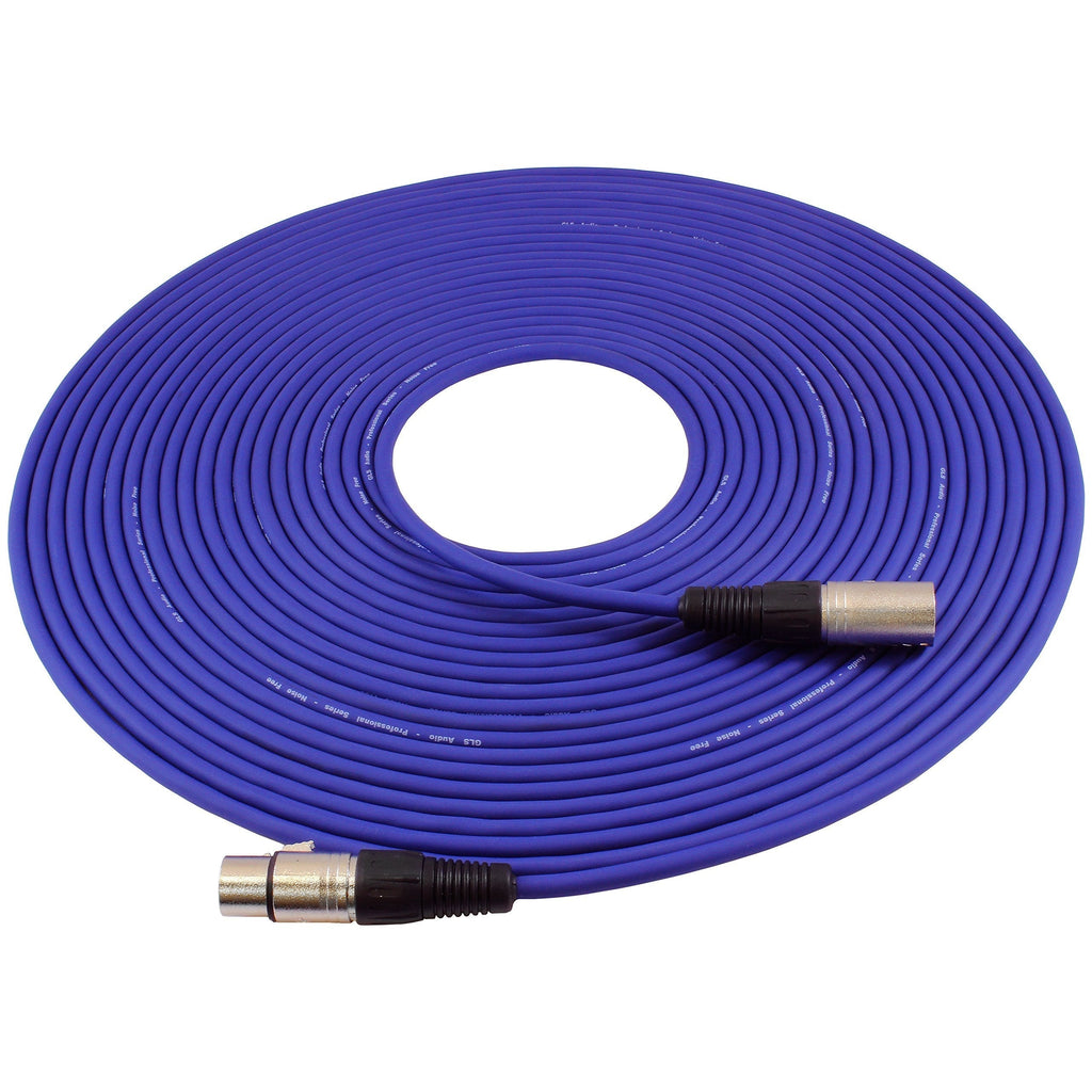 [AUSTRALIA] - GLS Audio 50ft Mic Cable Patch Cord - XLR Male to XLR Female Purple Microphone Cable - 50' Balanced Mike Snake Cord 