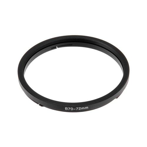 Fotodiox Bayonet 70 B70-72mm Step Up Filter Adapter Ring for Hasselblad, Anodized Black Metal Filter Adapter Ring 70-72mm