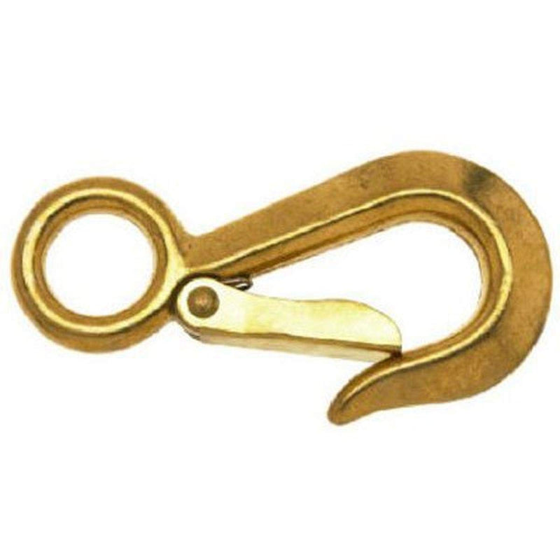 Campbell T7620804 Rigid Snap Hook, Solid Bronze, Polished, 3/4" Round Eye, 5/8" Opening, 4-1/16" Length, 140 lbs Load Capacity