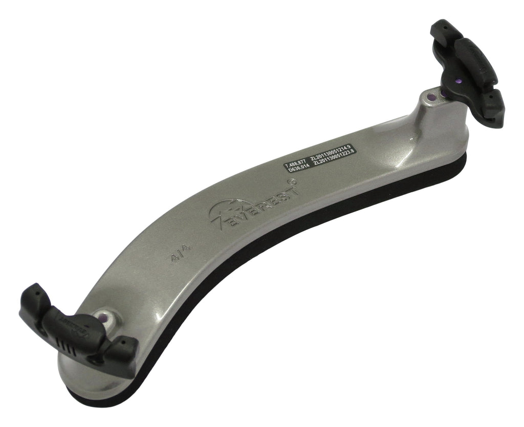 Everest ES-4 Violin Shoulder Rest 4/4 - Titanium Silver