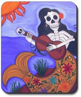 Sirena Day of The Dead Mouse Pad - by Art Plates