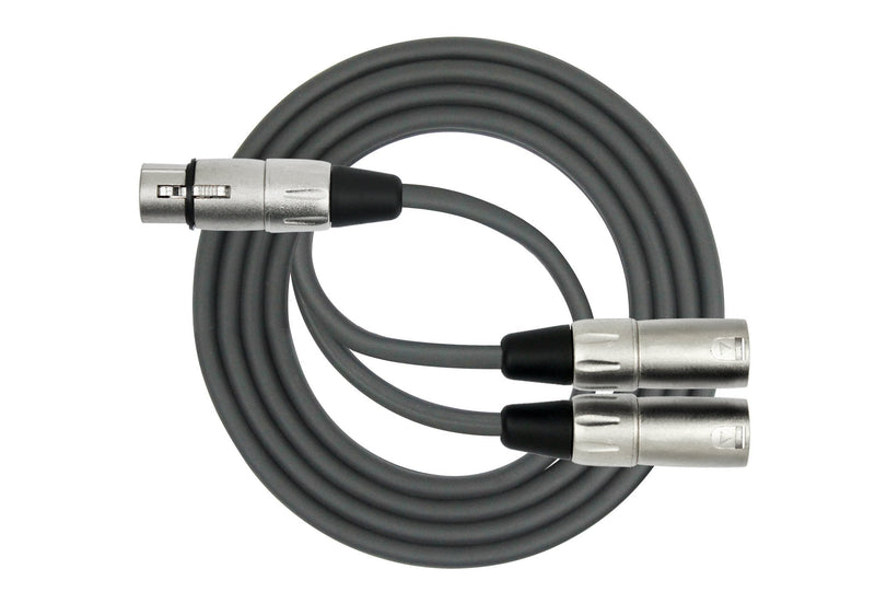 [AUSTRALIA] - Kirlin Cable Y-303-06 - 6 Feet - XLR Female to Dual XLR Male Y-Cable 