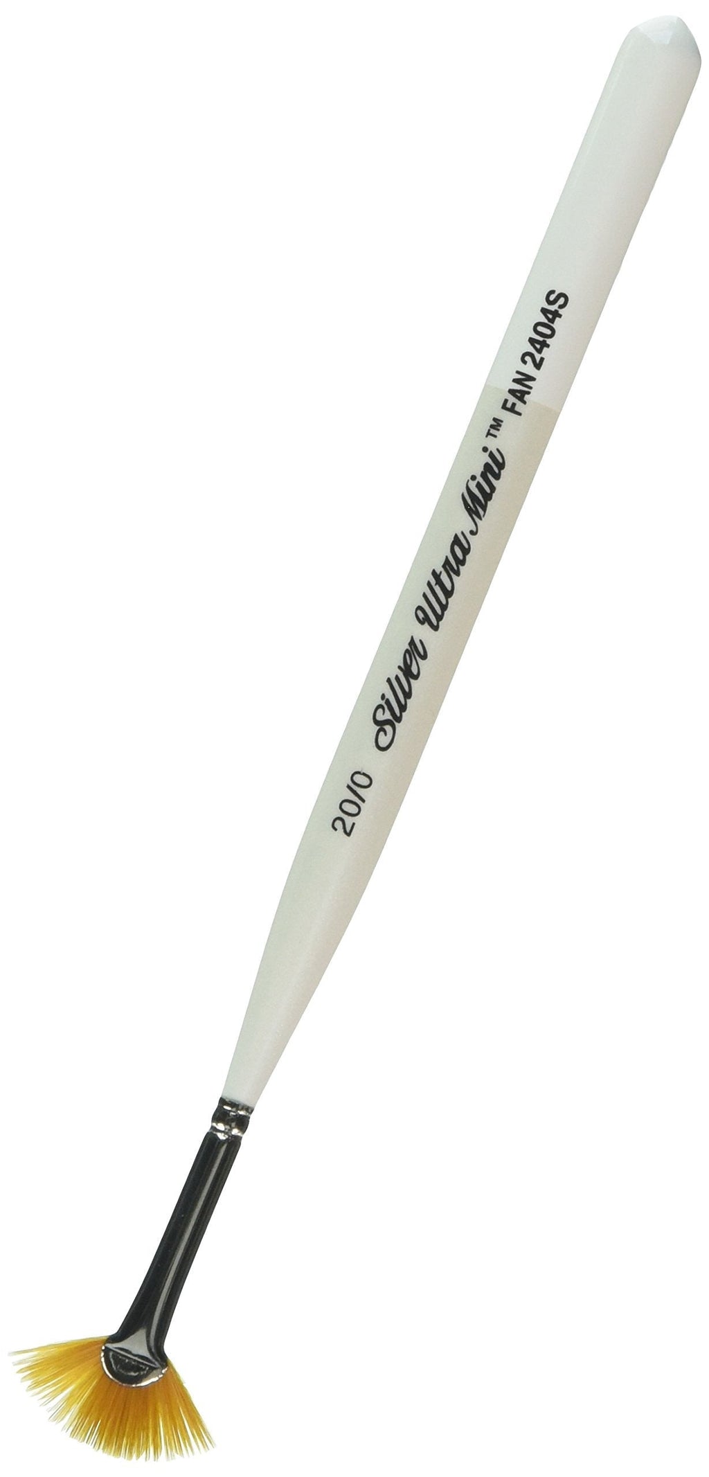 Silver Brush Limited 2404S Ultra Mini Fan Brush, Watercolor and Acrylic Brush, Short Handle
