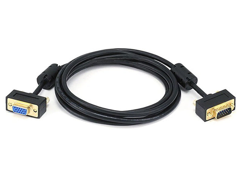 Monoprice 6ft Ultra Slim SVGA Super VGA 30/32AWG M/F Monitor Cable w/ ferrites (Gold Plated Connector) 6 Feet