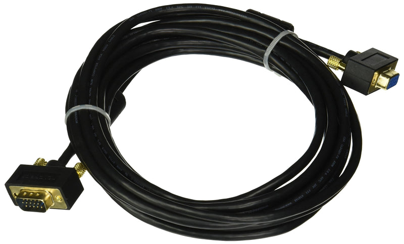 [AUSTRALIA] - Monoprice 15ft Ultra Slim SVGA Super VGA 30/32AWG M/F Monitor Cable w/ ferrites (Gold Plated Connector) 15 Feet 