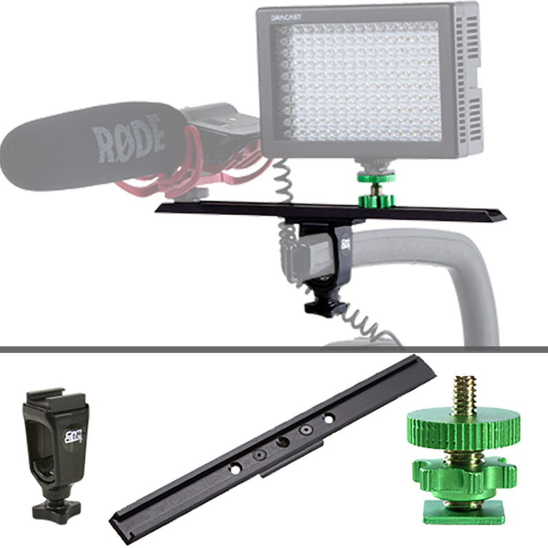 Cam Caddie Scorpion / EX 3 Piece Accessory Kit for Flash Shoe Accessories Mount Multiple LED Lights Microphones and Field Monitors with a variety of Hot and Cold Shoe Compatible Mounts Includes: (1) Accessory Shoe + (1) 10” Accessory Wing + (1) 1/4” – ...