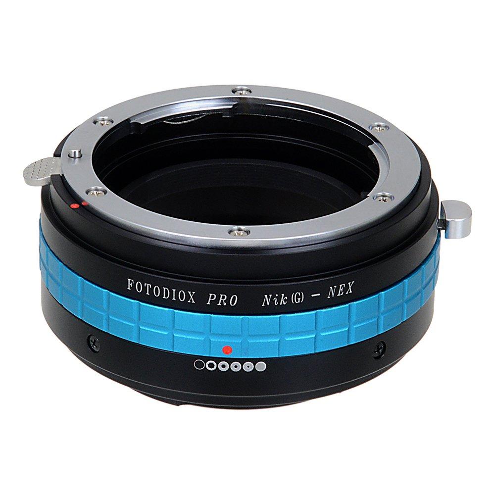 Fotodiox Pro Lens Mount Adapter with Aperture Dial (Switchable for Clicked or De-Clicked Aperture), Nikon G and DX type Lens to Sony E-Mount NEX Camera, Nikon G - NEX Pro Camera Adapter, fits Sony NEX-3, NEX-5, NEX-5N, NEX-7, NEX-7N, NEX-C3, NEX-F3, So...