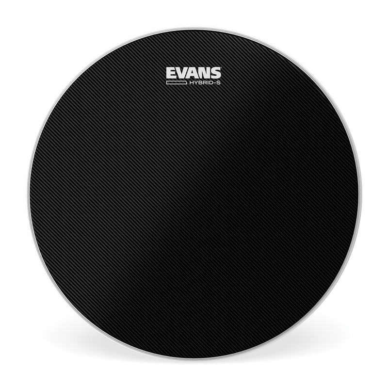 Evans Hybrid-S Black Marching Snare Drum Head, 13 Inch