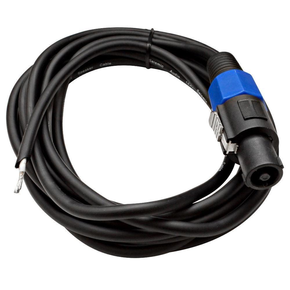 Seismic Audio SPRW15, 15-Feet Raw Wire to Speakon Speaker Cable, 16 Guage, PA/DJ/Home Audio