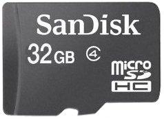 Sandisk 32GB MicroSDHC Class 4  Memory Card & MicroSDHC Card Reader (Bulk)