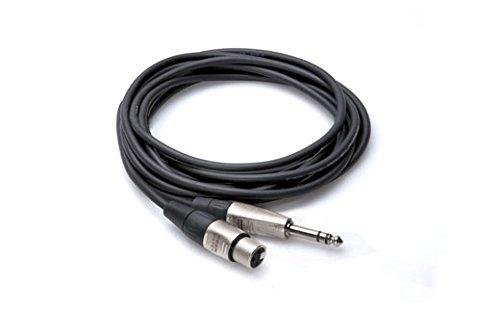 [AUSTRALIA] - Hosa HXS-005 REAN XLR3F to 1/4" TRS Pro Balanced Interconnect Cable, 5 Feet 5 ft 