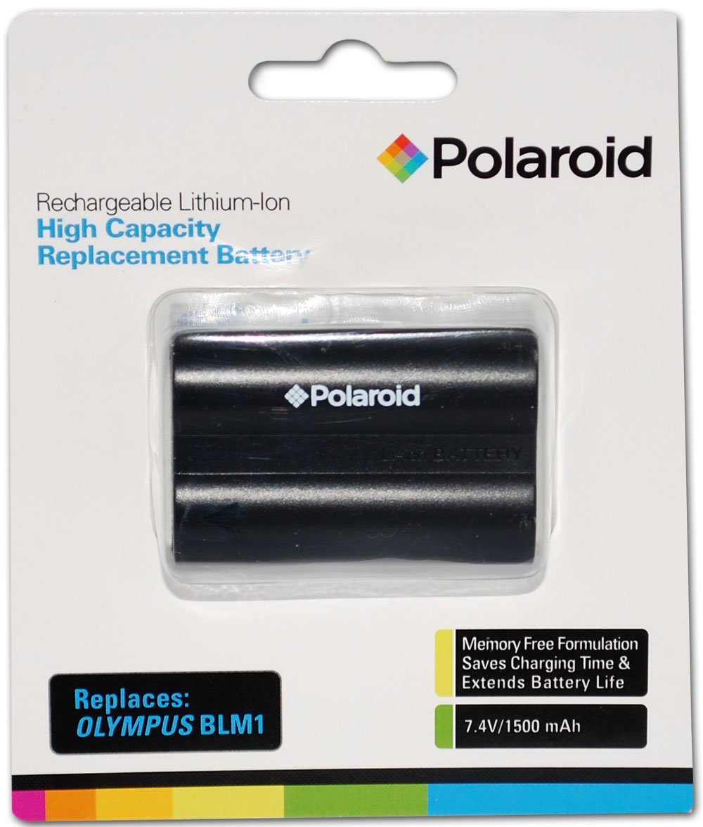 Polaroid High Capacity Olympus BLM1 Rechargeable Lithium Replacement Battery (Compatible With: Olympus E-520, E-510, E-500, E-330, E-30, E-3, E-300, E-1, C-5060, 7070 8080)