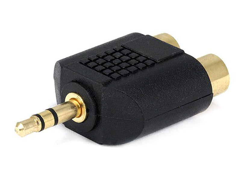 Monoprice 3.5mm Stereo Plug to 2 RCA Jack Splitter Adaptor - Gold Plated