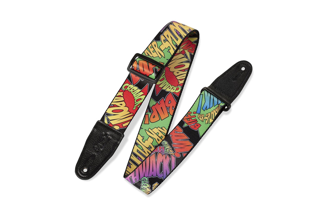 Levy's Leathers 2" Polyester Guitar Strap Sublimation-Printed with original artist's Design, Genuine Leather Ends (MPD2-036)