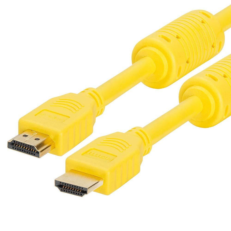 Cmple - High Speed HDMI Cable [990-N] 28AWG HDMI Cord, Support HDTV Ultra-HD (UHD), 4K@60Hz, 18Gbps, 1.5 FT Yellow 1.5FT