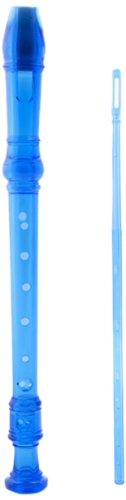 D'Luca MR-100-BL Student 3 Piece Recorder Flute, Blue