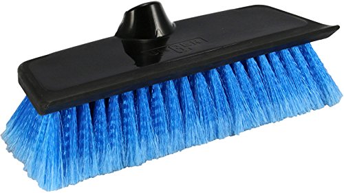 Unger Professional HydroPower Soft Brush Head with Squeegee, 10" Soft Wash Brush with Squeegee