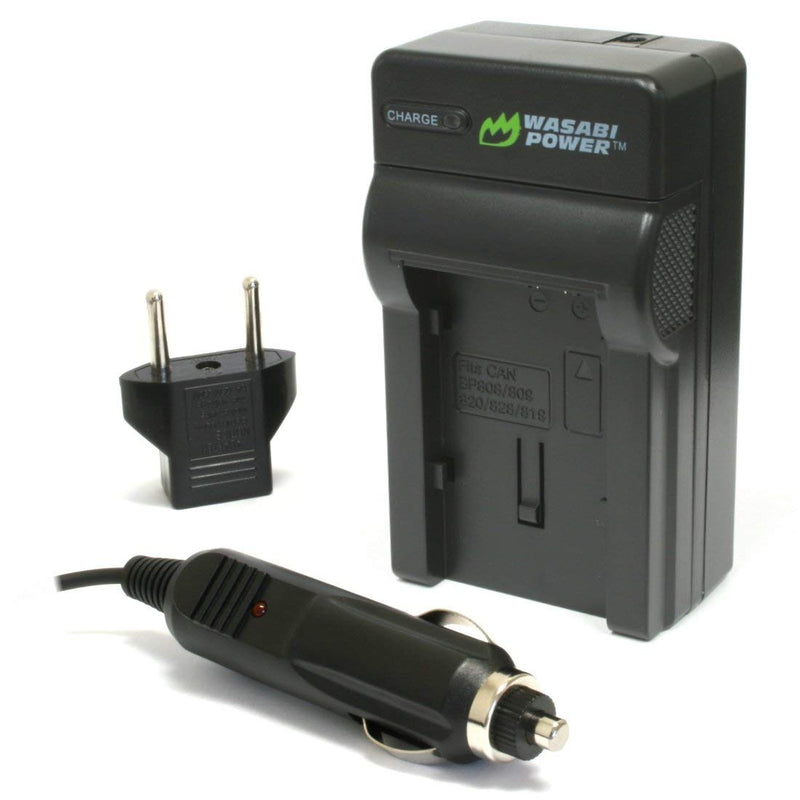 Wasabi Power BP-807, BP-808, BP-809, BP-819, BP-820, BP-827, BP-828 Battery Charger for Canon FS21, FS22, FS31, FS40, FS200, FS300, FS400, VIXIA HF G10, HF G20, HF M30, HF M31, HF M32, and More