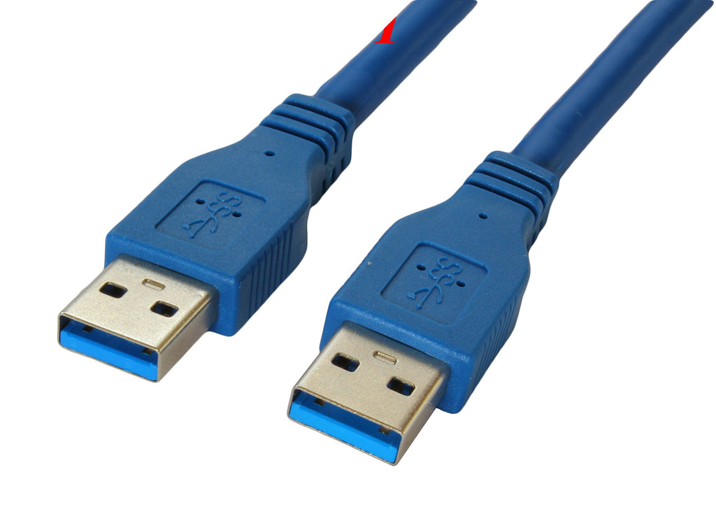 Superspeed USB 3.0 Type A Male to Type A Male 24/28AWG Cable 6 Feet, Blue 6 F eet