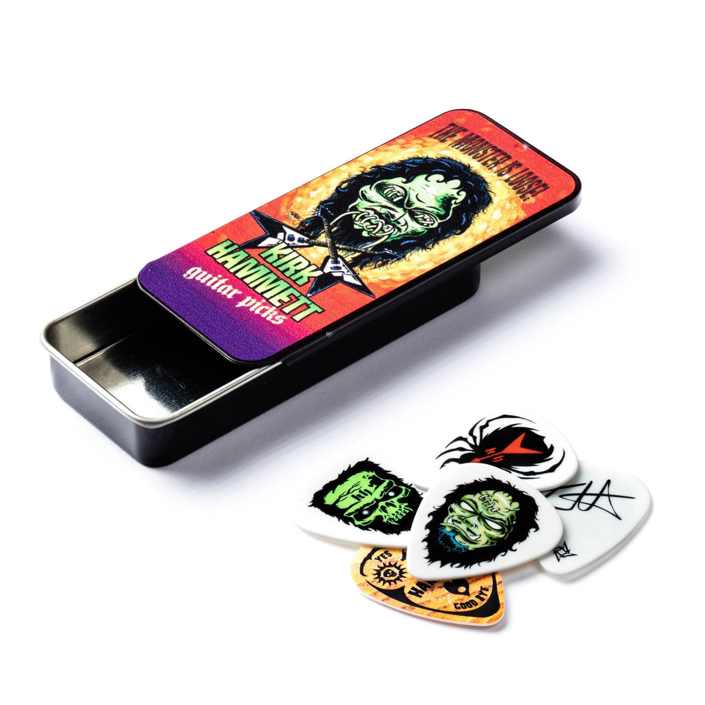 Dunlop KH01T088 Kirk Hammett Monster Pick Tin, Assorted, .88mm, 6 Picks/Tin Assorted Colors