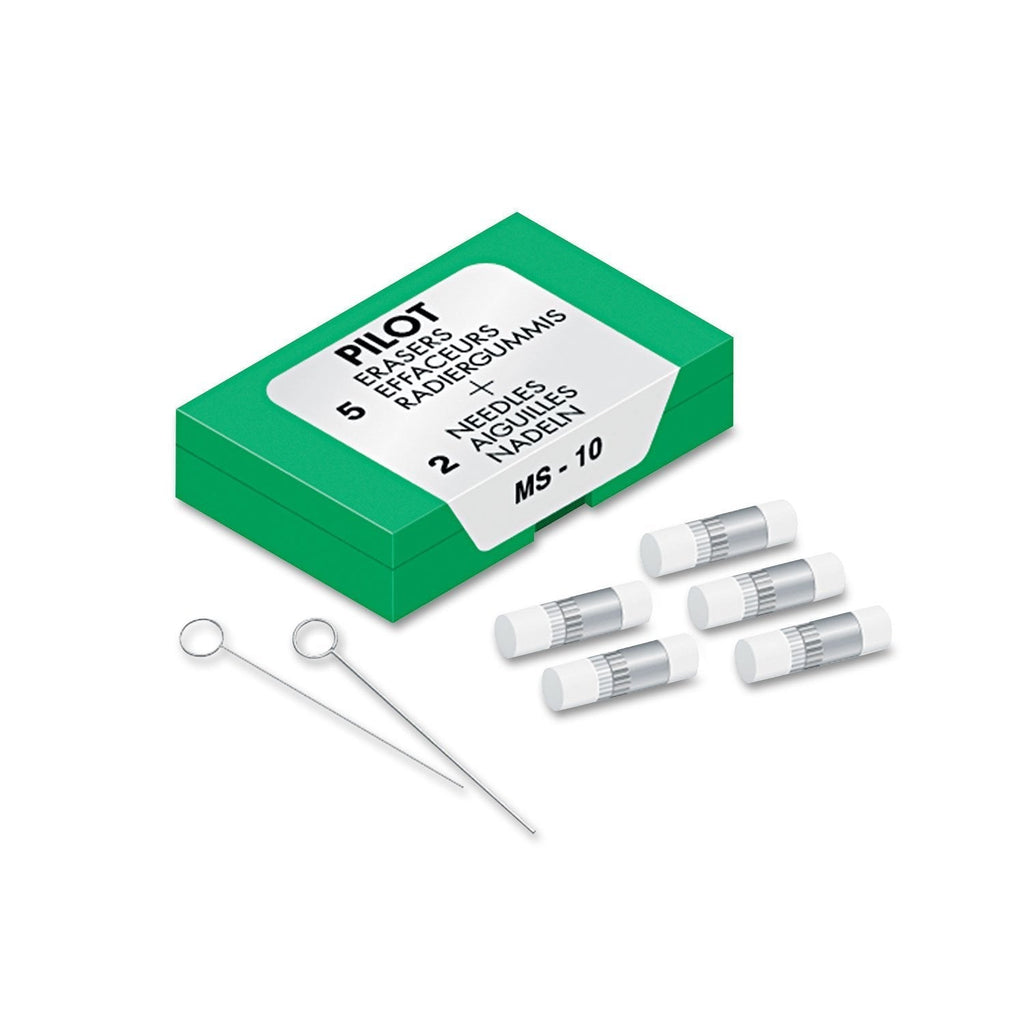 Pilot Eraser Refills, 70001, 5/Pack 1 Pack of 3/8" x 1/8" White