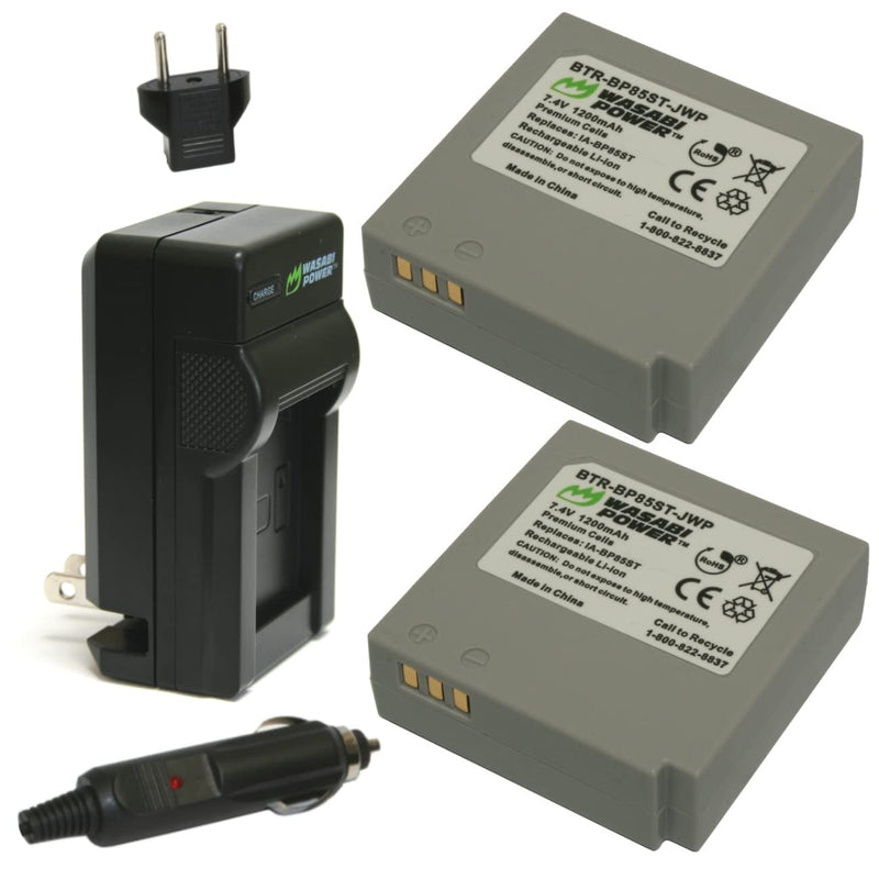 [AUSTRALIA] - Wasabi Power Battery (2-Pack) and Charger for Samsung IA-BP85NF, IA-BP85ST 