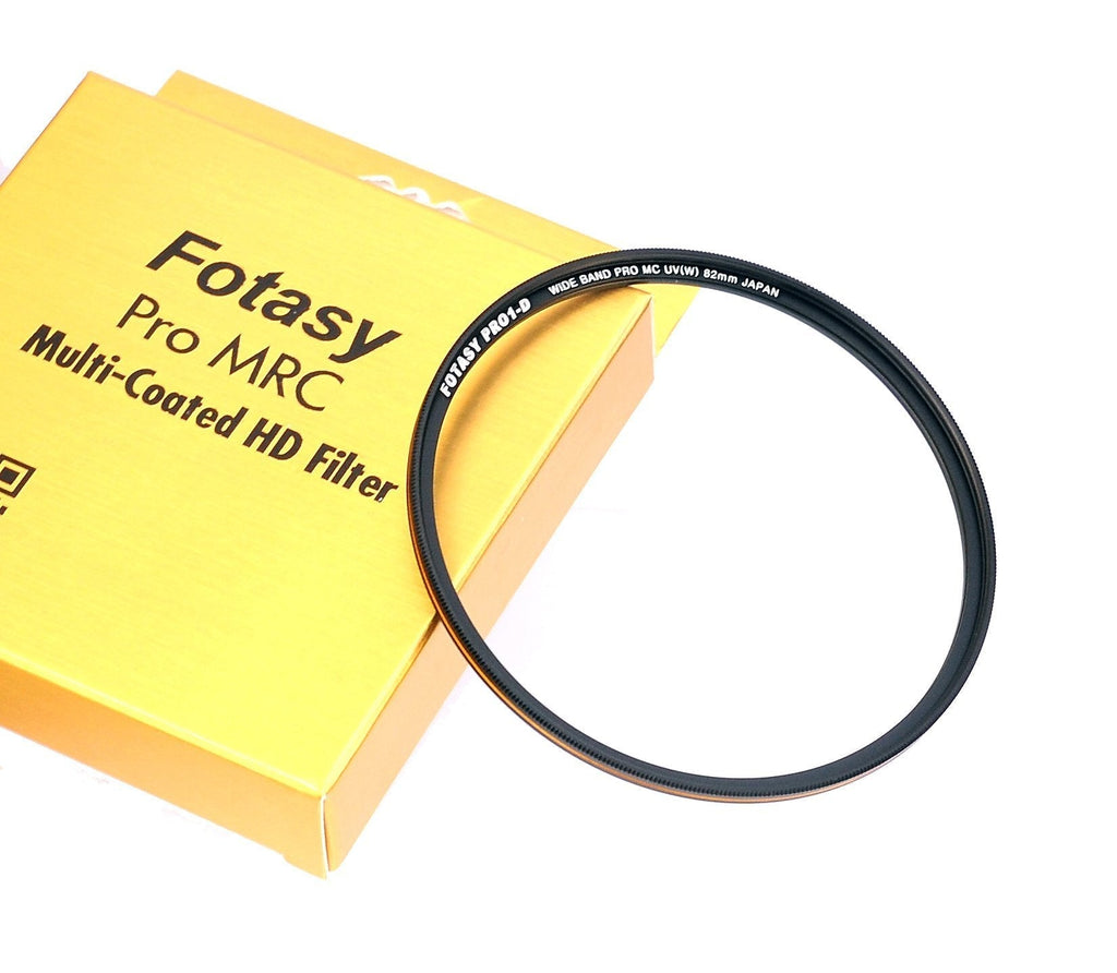 Fotasy 82mm Ultra Slim UV Protection Lens Filter, Nano Coatings MRC Multi Resistant Coating Oil Water Scratch, 16 Layers Multicoated 82mm UV Filter Black