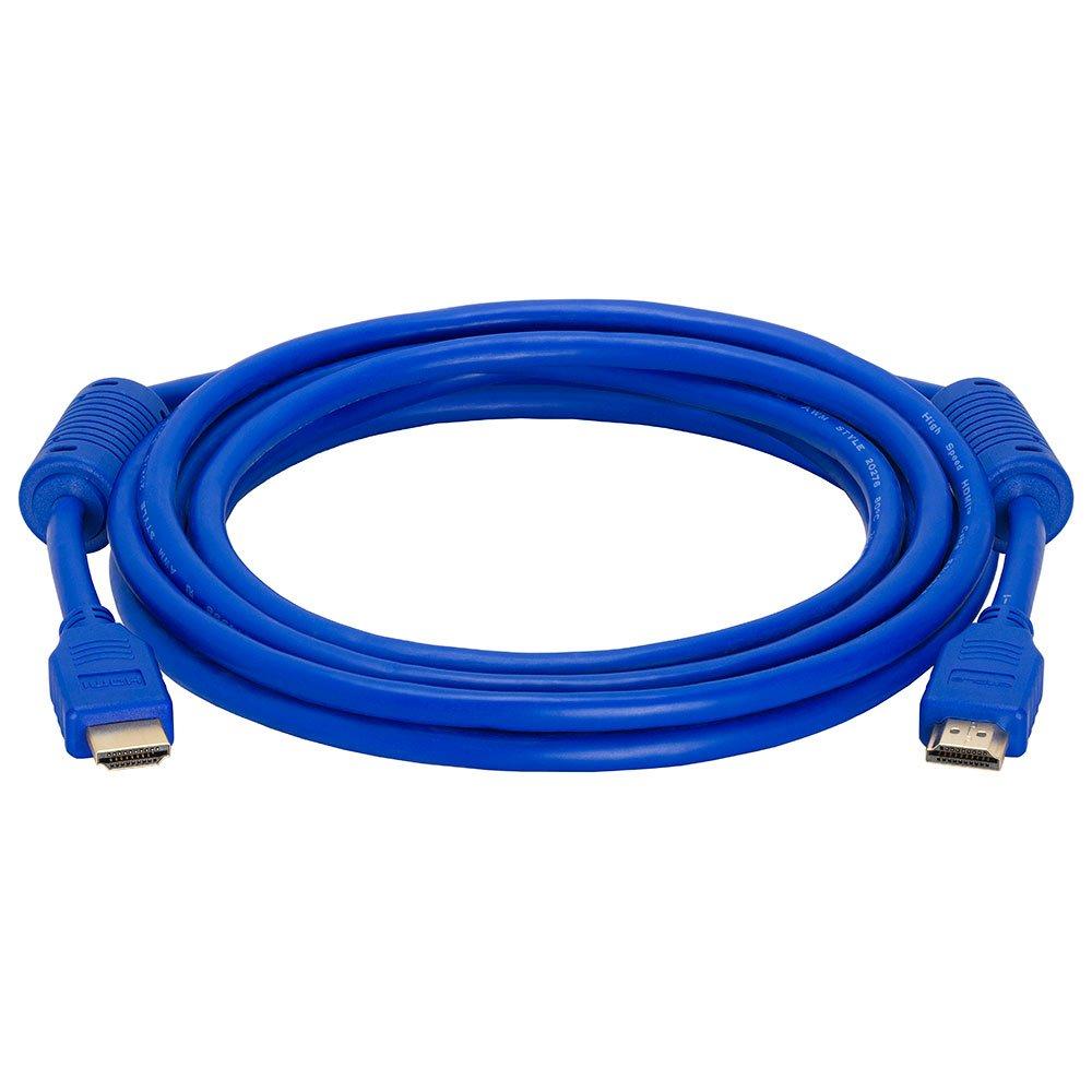 Cmple - HDMI Cable 10FT High Speed HDTV Ultra-HD (UHD) 3D, 4K @60Hz, 18Gbps 28AWG HDMI Cord Audio Return 10 Feet Blue