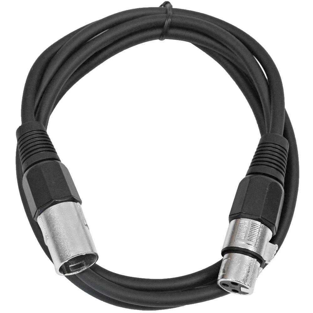 [AUSTRALIA] - SEISMIC AUDIO - SAXLX-6 - 6' Black XLR Male to XLR Female Patch Cable - Balanced - 6 Foot Patch Cord 