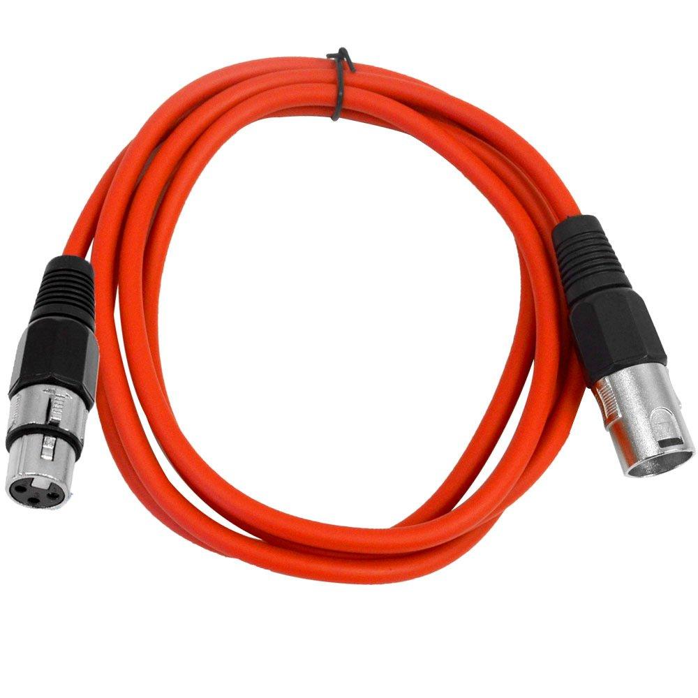 [AUSTRALIA] - SEISMIC AUDIO - SAXLX-6 - 6' Red XLR Male to XLR Female Patch Cable - Balanced - 6 Foot Patch Cord 