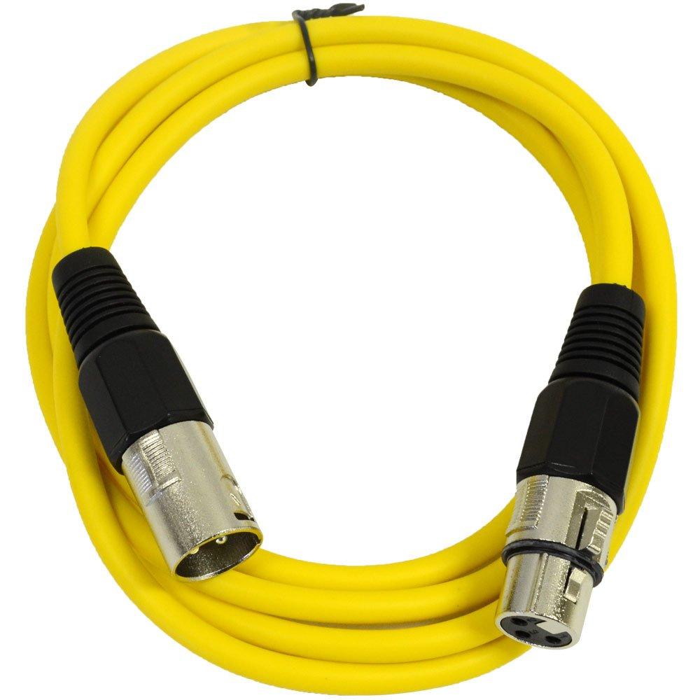 [AUSTRALIA] - SEISMIC AUDIO - SAXLX-6 - 6' Yellow XLR Male to XLR Female Patch Cable - Balanced - 6 Foot Patch Cord 