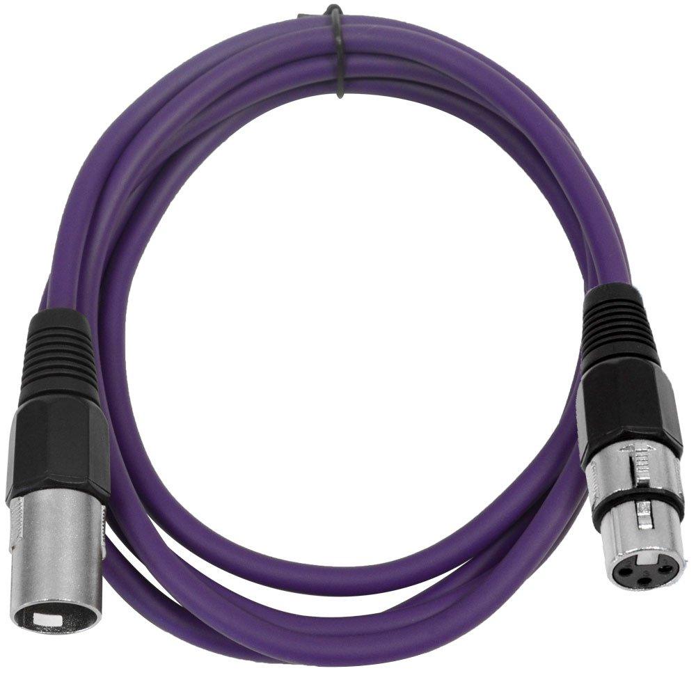 [AUSTRALIA] - SEISMIC AUDIO - SAXLX-6 - 6' Purple XLR Male to XLR Female Patch Cable - Balanced - 6 Foot Patch Cord 