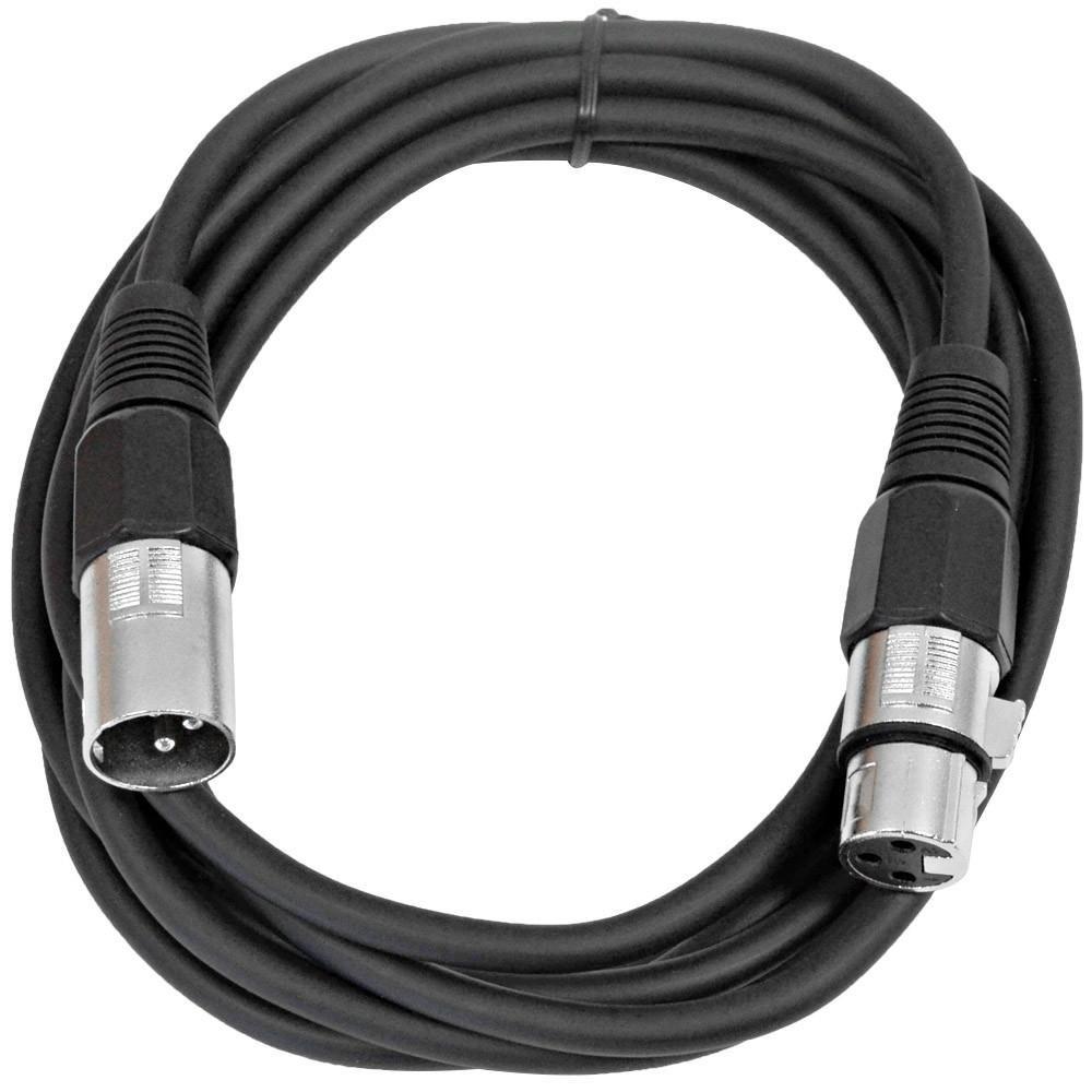 [AUSTRALIA] - SEISMIC AUDIO - SAXLX-10 - 10' Black XLR Male to XLR Female Patch Cable - Balanced - 10 Foot Patch Cord 