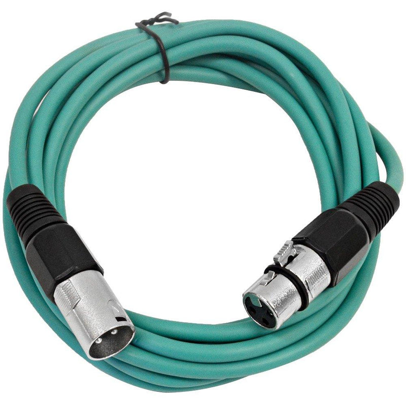 [AUSTRALIA] - SEISMIC AUDIO - SAXLX-10 - 10' Green XLR Male to XLR Female Patch Cable - Balanced - 10 Foot Patch Cord 