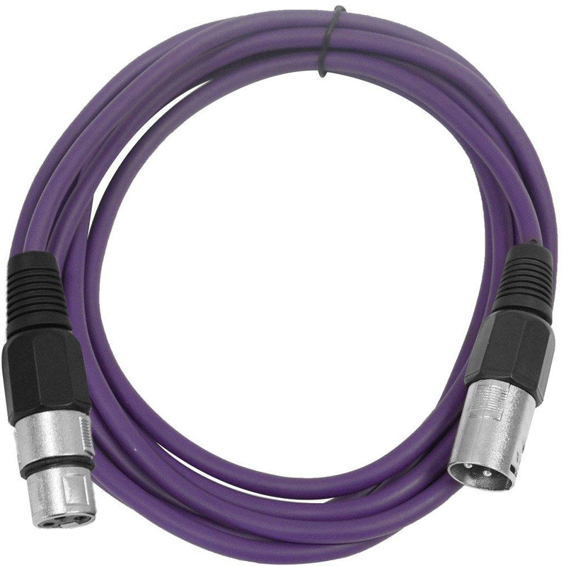 [AUSTRALIA] - SEISMIC AUDIO - SAXLX-10 - 10' Purple XLR Male to XLR Female Patch Cable - Balanced - 10 Foot Patch Cord 