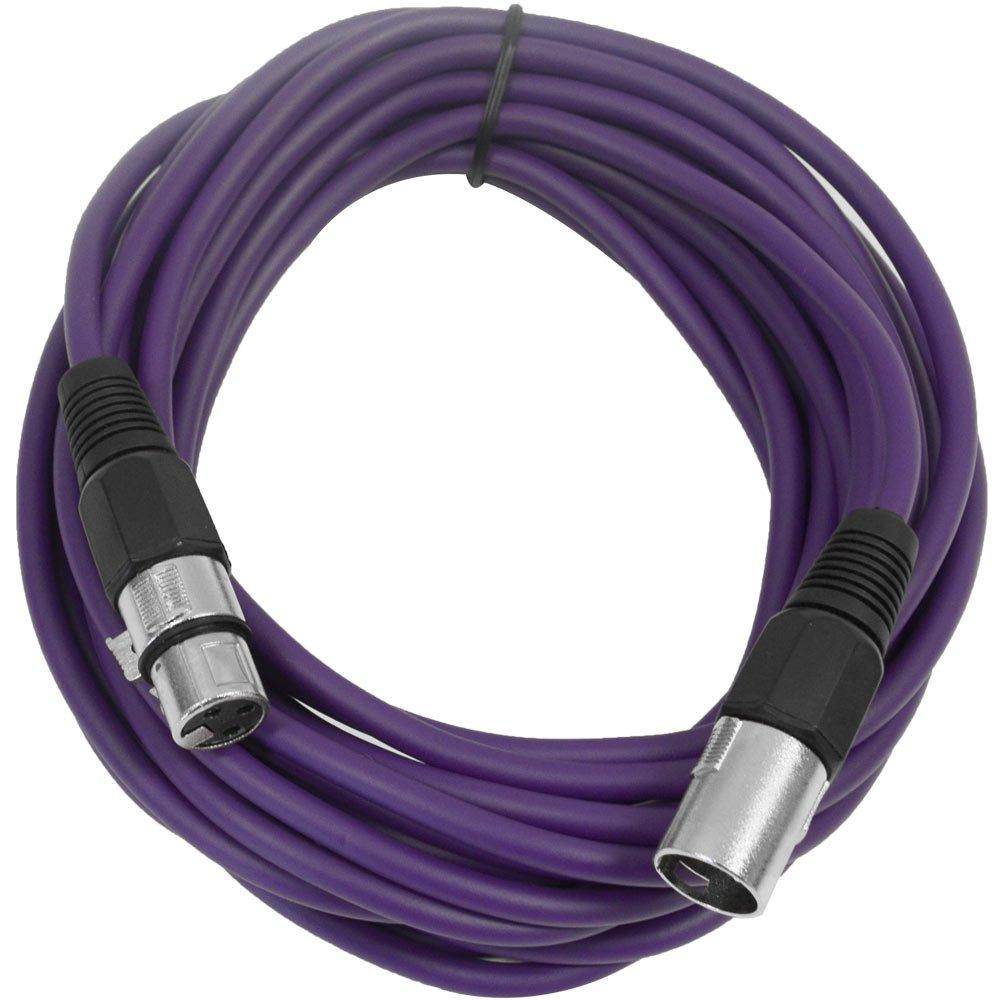 [AUSTRALIA] - Seismic Audio - SAXLX-25 - 25' Purple XLR Male to XLR Female Microphone Cable - Balanced - 25 Foot Patch Cord 