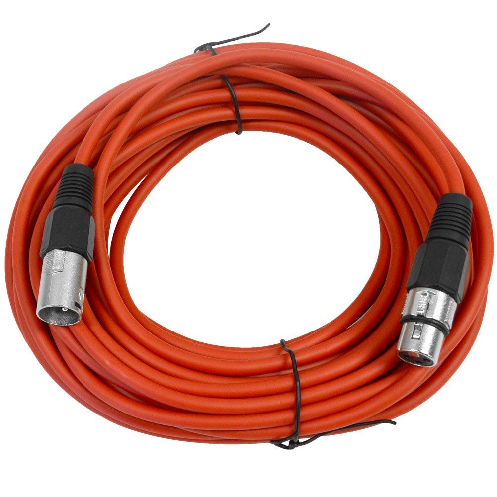 [AUSTRALIA] - SEISMIC AUDIO - SAXLX-50 - 50' Red XLR Male to XLR Female Microphone Cable - Balanced - 50 Foot Patch Cord 