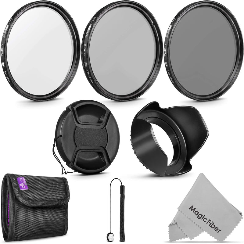 52MM Altura Photo Professional UV CPL ND4 Lens Filter Kit and Accessory Set for Nikon and Canon Lenses with a 52mm Filter Size