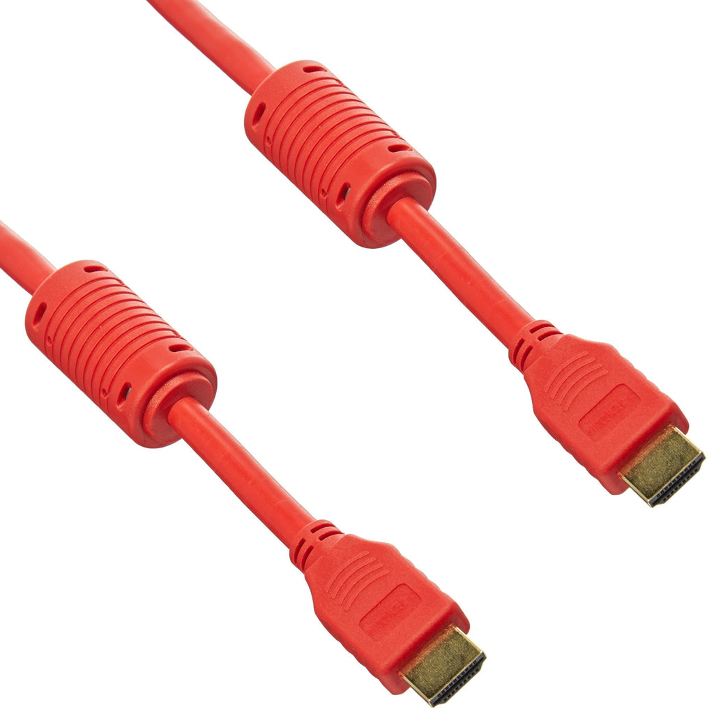 Cmple - HDMI Cable 6FT High Speed HDTV Ultra-HD (UHD) 3D, 4K @60Hz,18Gbps 28AWG HDMI Cord Audio Return 6 Feet Red