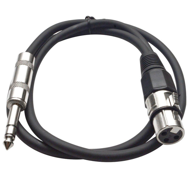 [AUSTRALIA] - Seismic Audio - SATRXL-F3 - Black 3' XLR Female to 1/4" TRS Patch Cable 