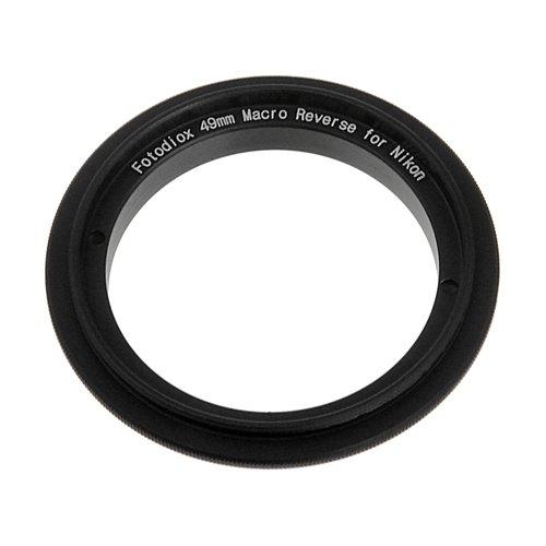 Fotodiox RB2A 49mm Filter Thread Lens, Macro Reverse Ring Camera Mount Adapter, for Nikon D1, D1H, D1X, D2H, D2X, D2Hs, D2Xs, D3, D3X, D3s, D4, D100, D200, D300, D300S, D700, D800, D800E, D40, D50, D60, D70, D70S, D80, D40X, D90, D3000, D3100, D3200, D...