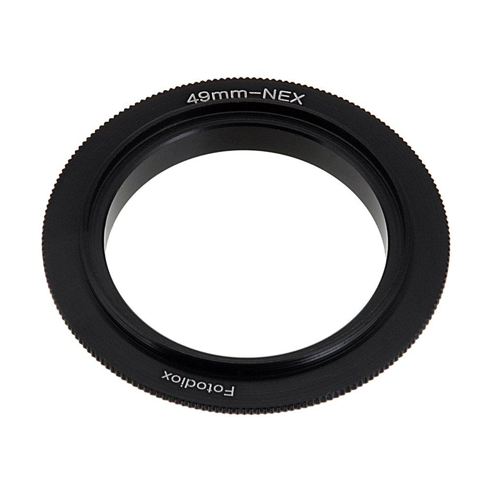 Fotodiox 49mm Filter Thread Macro Reverse Mount Adapter Ring for Sony E-Series Camera, fits Sony NEX-3, NEX-5, NEX-5N, NEX-7, NEX-7N, NEX-C3, NEX-F3, Sony Camcorder NEX-VG10, VG20, FS-100, FS-700 Reverse Mount Ring 49mm
